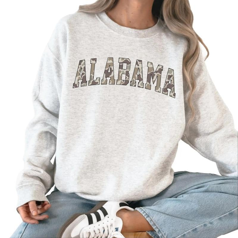 Camo State Name Sweatshirt State College Varsity Name Pullover Varsity Camouflage State Sweatshirts Varsity Collage Tees...