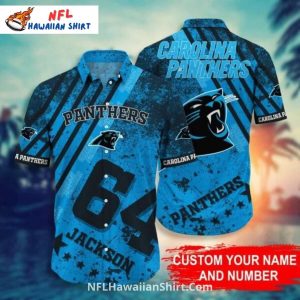 Carolina Panthers Custom Name And Number Hawaiian Shirt