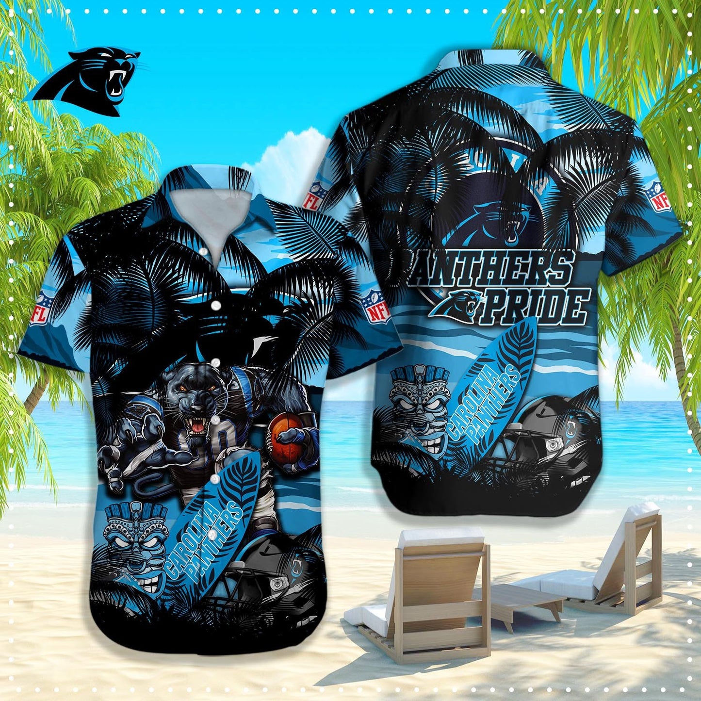 Carolina Panthers Hawaiian Shirt Panther Nation Paradise 945371