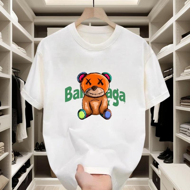 Cartoon Bear Fever! Soft - textured, Short - sleeve T - shirt, Vivid Graphic Prints, Perfect for Casual Weekends and Amusement Park Trips