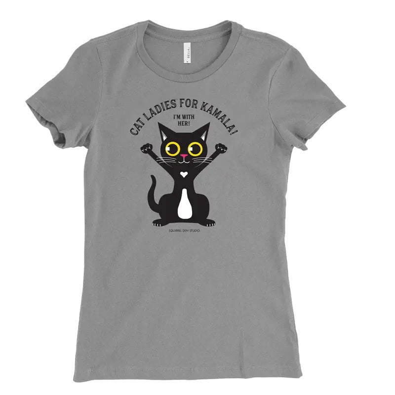 Cat Ladies for Kamala Shirt, Gift For Her Hoodie, Sweatshirt | InkThreadWorks.com