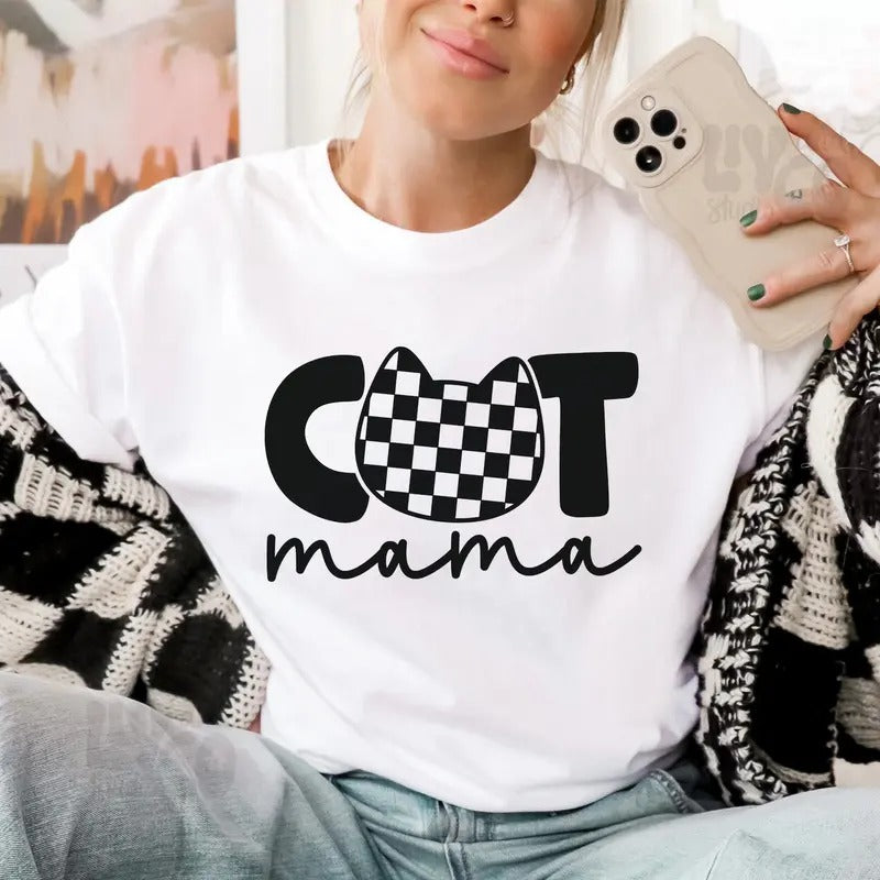 Cat Mama Sweatshirt and Tshirt Casual Fabric Comfortable Top Hoodie | InkThreadWorks.com