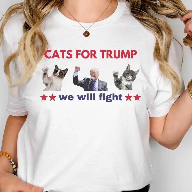 Cats For Trump Shirt, Cat Lovers Donald Tr.ump Shirt, Funny T.rump Shirt, Save Our Pets, Eating Cats T.rump Shirt,...