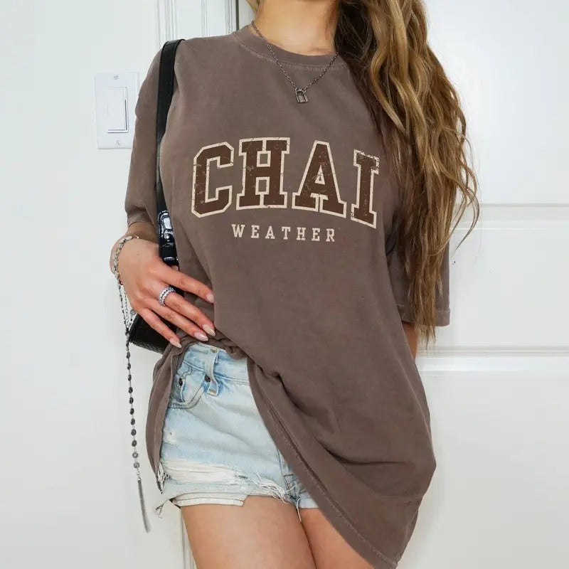 Chai Tea Shirt Coffee Shirt Chai Latte Shirt Pumpkin Spice Autumn Fall Shirt Cute Autumn Shirt Halloween Aesthetic Tee...