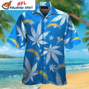 Chargers Cannabis Leaf - Los Angeles Chargers Aloha Shirt
