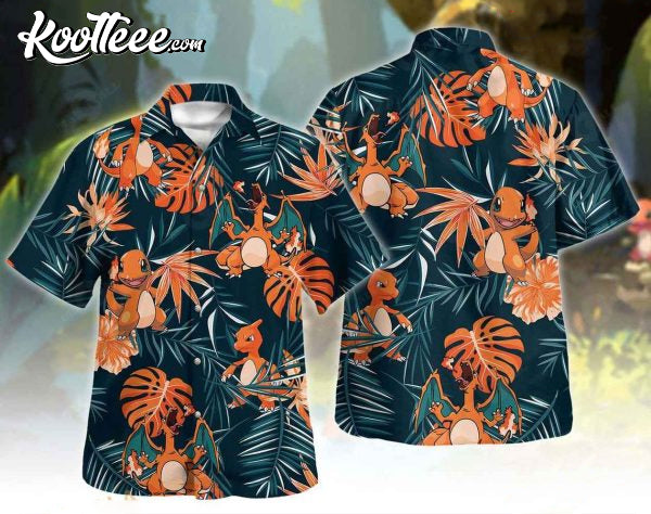 Charizard Charmeleon Charmander Tropical Design Hawaiian Shirt