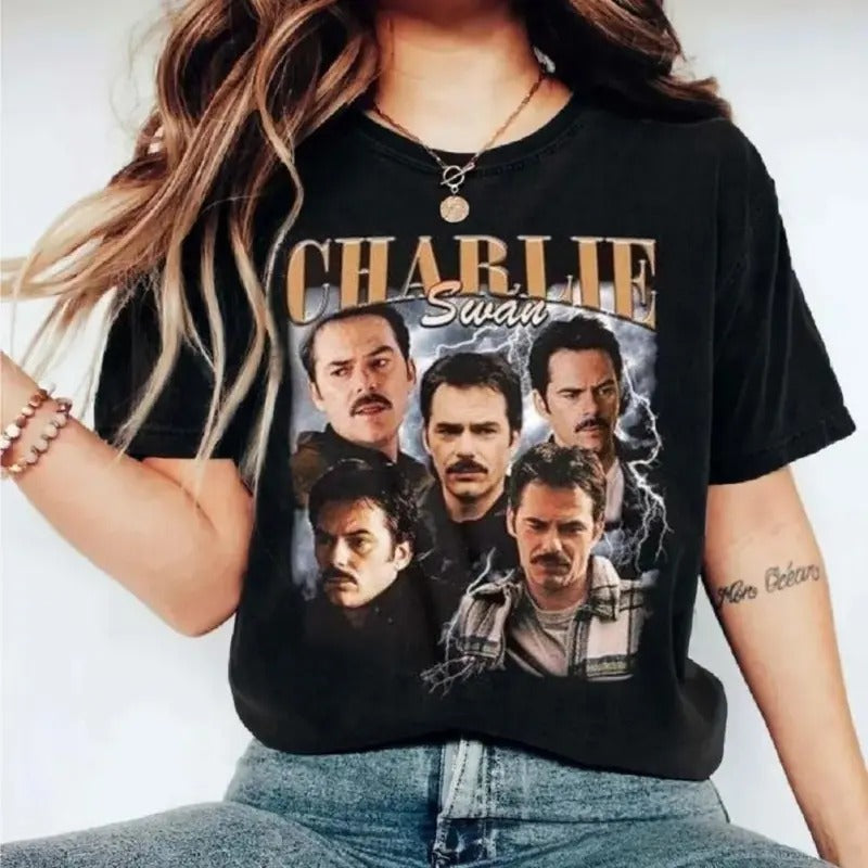 Charrrlieee Sw4nnn Vintage 90's Tee, Billlly Burrrke Fan Made Tee, Team Charrrlieee Sw4nnn, The Original Shirt, Movie Shirt, Unisex Short Sleeve Tee