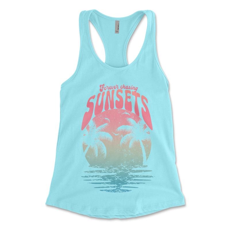 Chasing Sunsets Summer T-shirt - Summer Tee - Graphic Tee - Oversize T-shirt