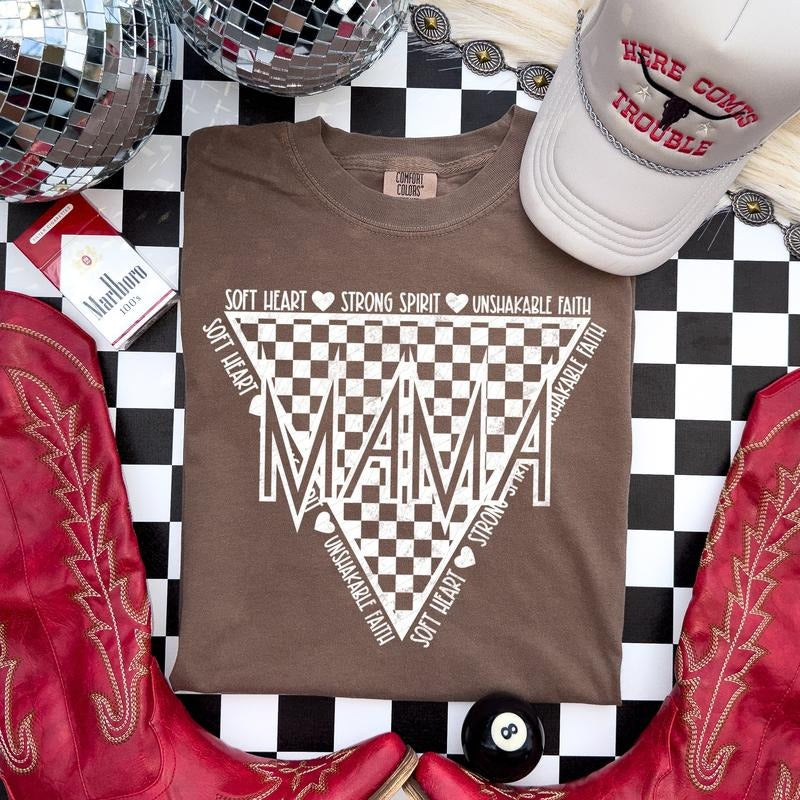Checkered Mama Triangle DTF Transfers - THIS IS NOT A SHIRT Hoodie, Sweatshirt | InkThreadWorks.com
