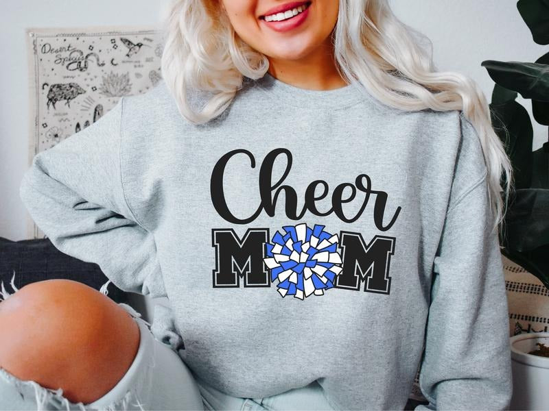 Cheer Mom Sweatshirt, Cheerleader Hoodie, Sport Lover Gift Sweater For Mama, Cheer Long Sleeve, Cheer Coach Sweatshirt...