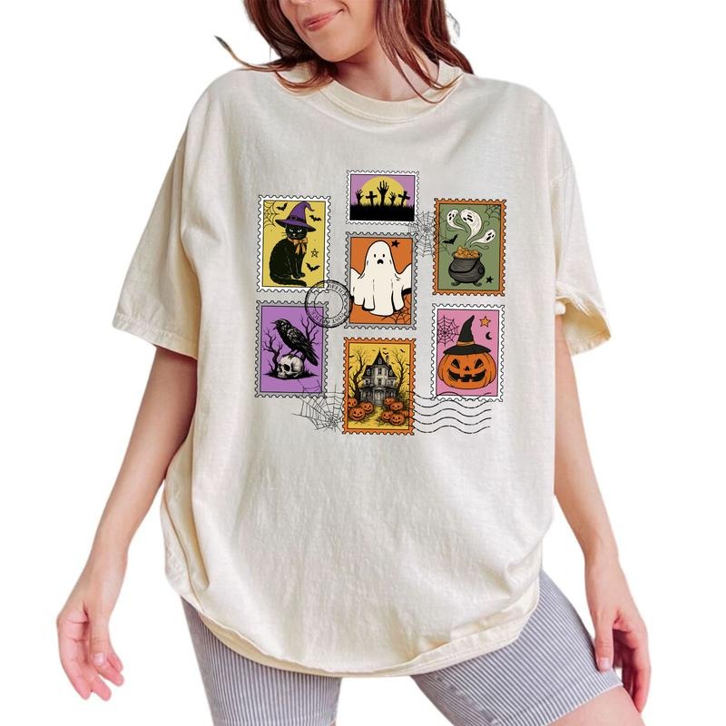 ChicCotton Spooky Season Comfort Colors Shirt, Halloween Vibes T-shirt, Spooky October Graphic Tee, Cute Halloween Tee, Fall Lovers Clothing