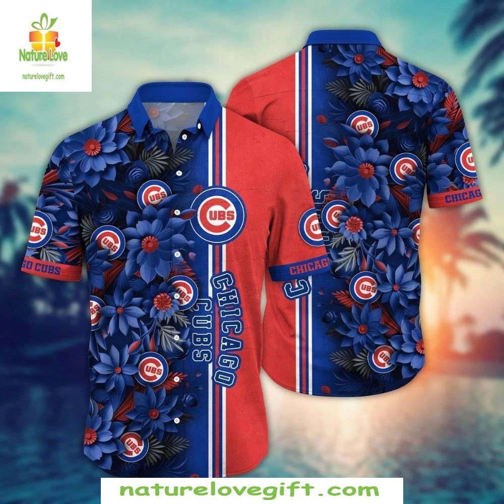 Chicago Cubs MLB Hawaiian Shirt Floral Design Baseball Apparel Z445W31M