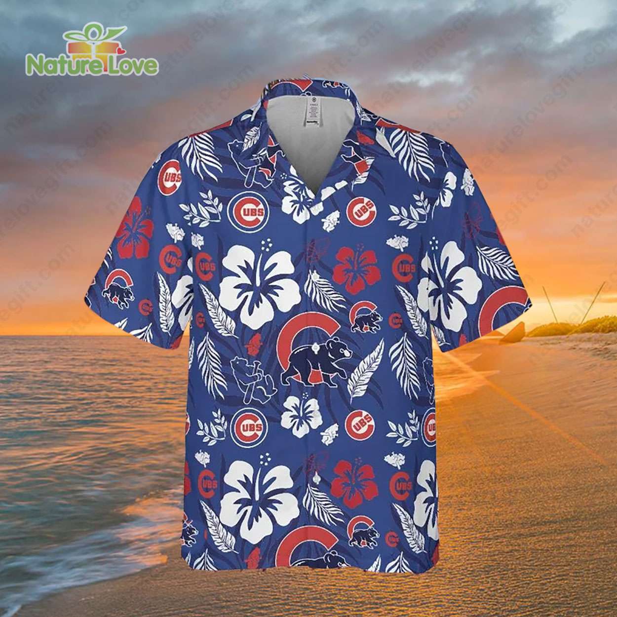 Chicago Cubs Hibiscus Tropical Floral MLB Hawaiian Shirt