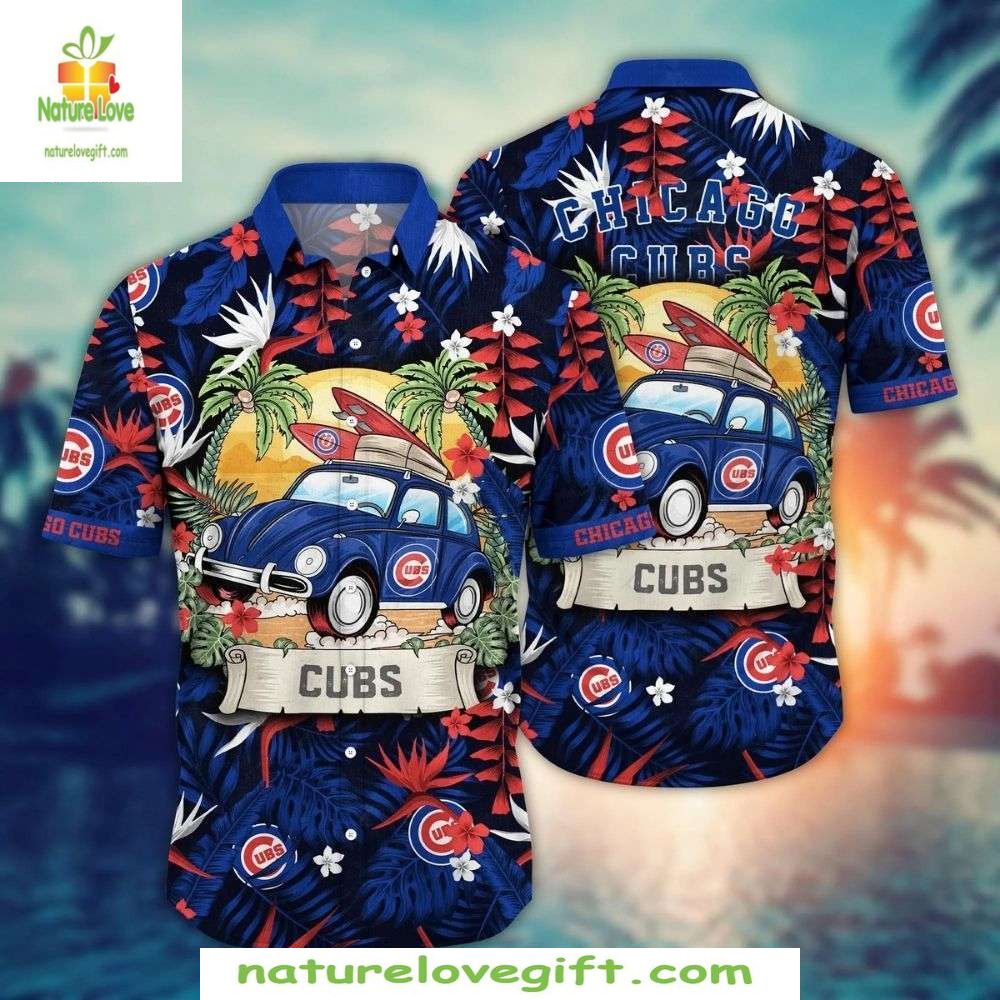 Chicago Cubs MLB Hawaiian Shirt Vintage Beach Vibes Baseball Apparel