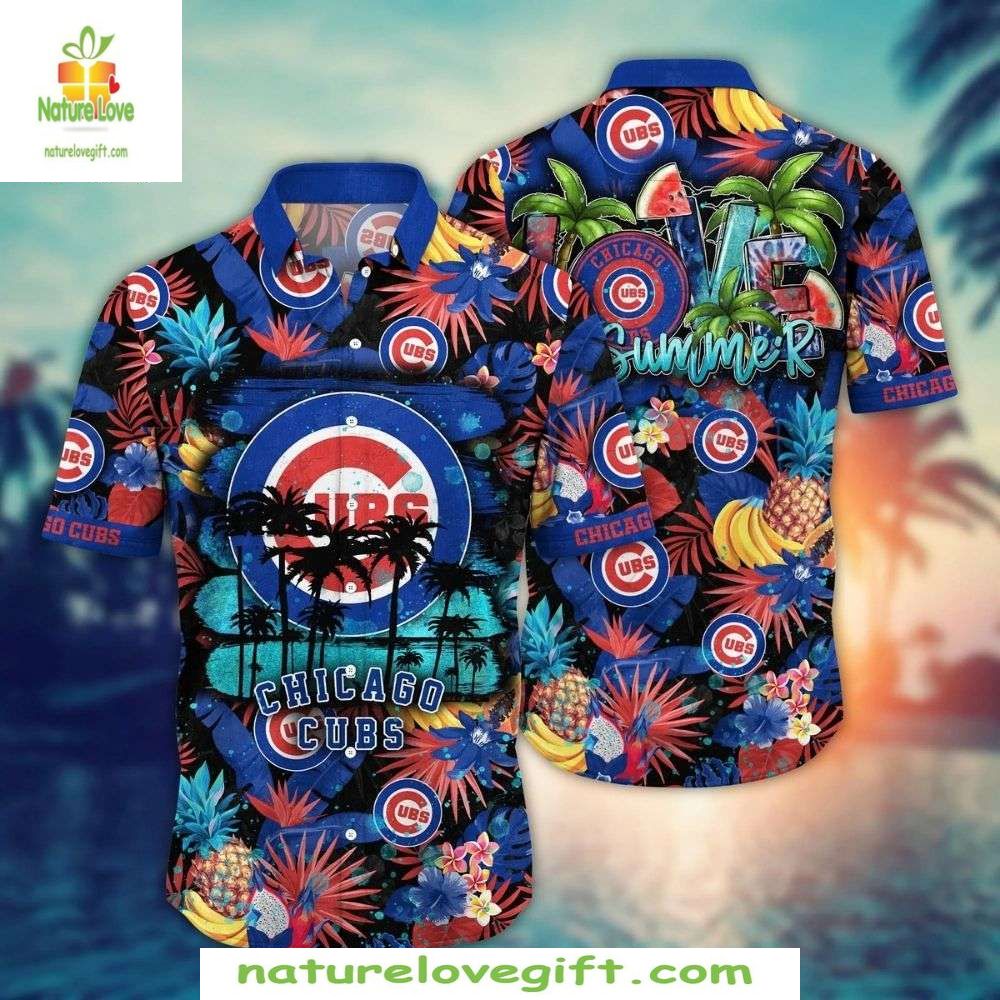 Chicago Cubs Hawaiian Shirt Tropical Summer Vibes Baseball Apparel