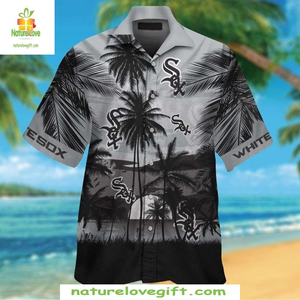 Chicago White Sox Hawaiian Shirt MLB Baseball Apparel Palm Shadow Style