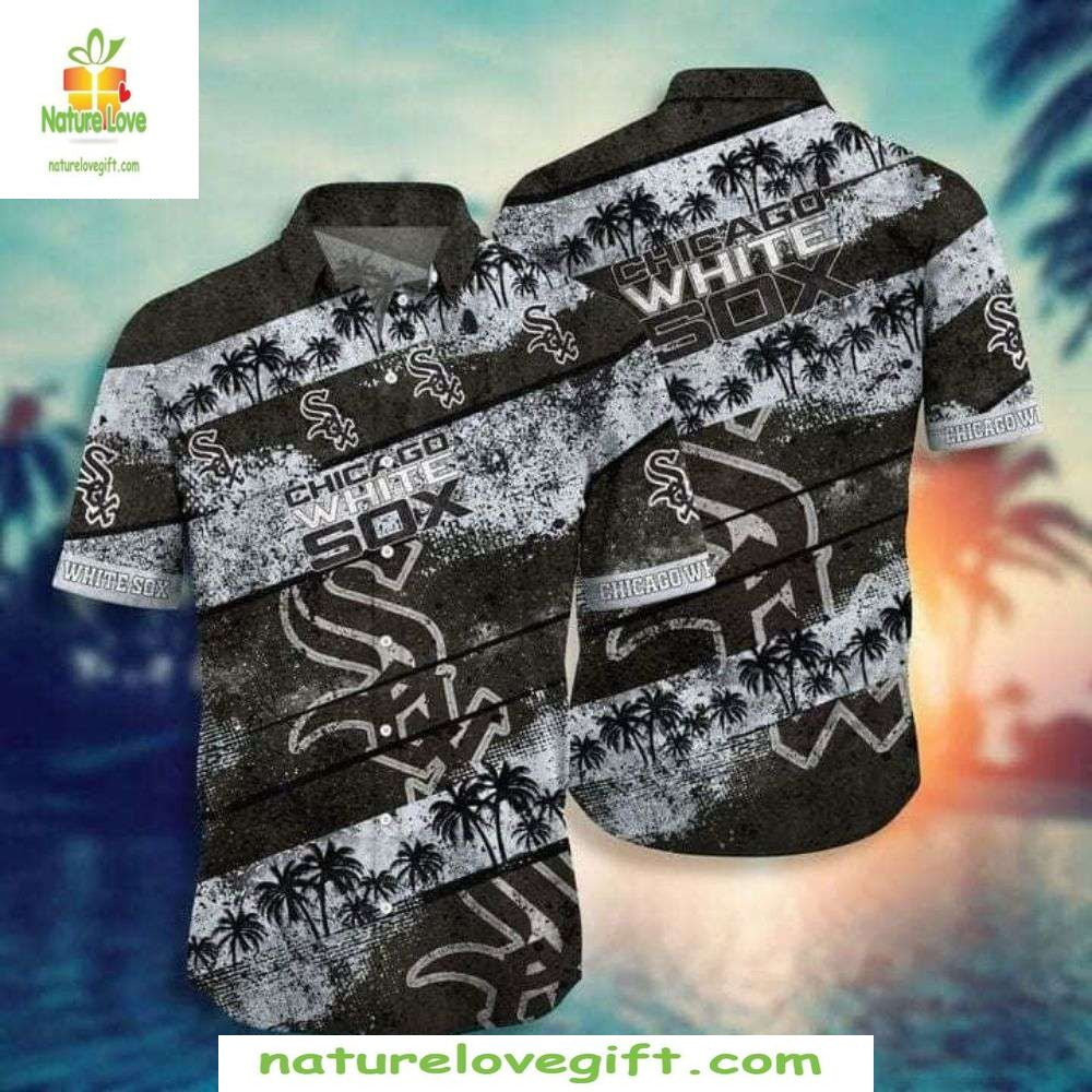 Chicago White Sox Hawaiian Shirt MLB Baseball Apparel Palm Shadows