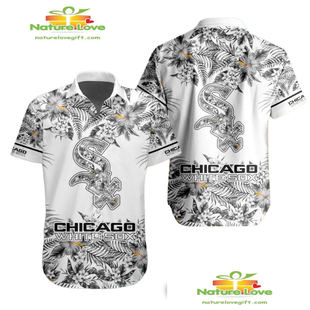 Chicago White Sox Tropical Flower Hawaiian Shirt for Men and Women Aloha DT-2LL8BN1N