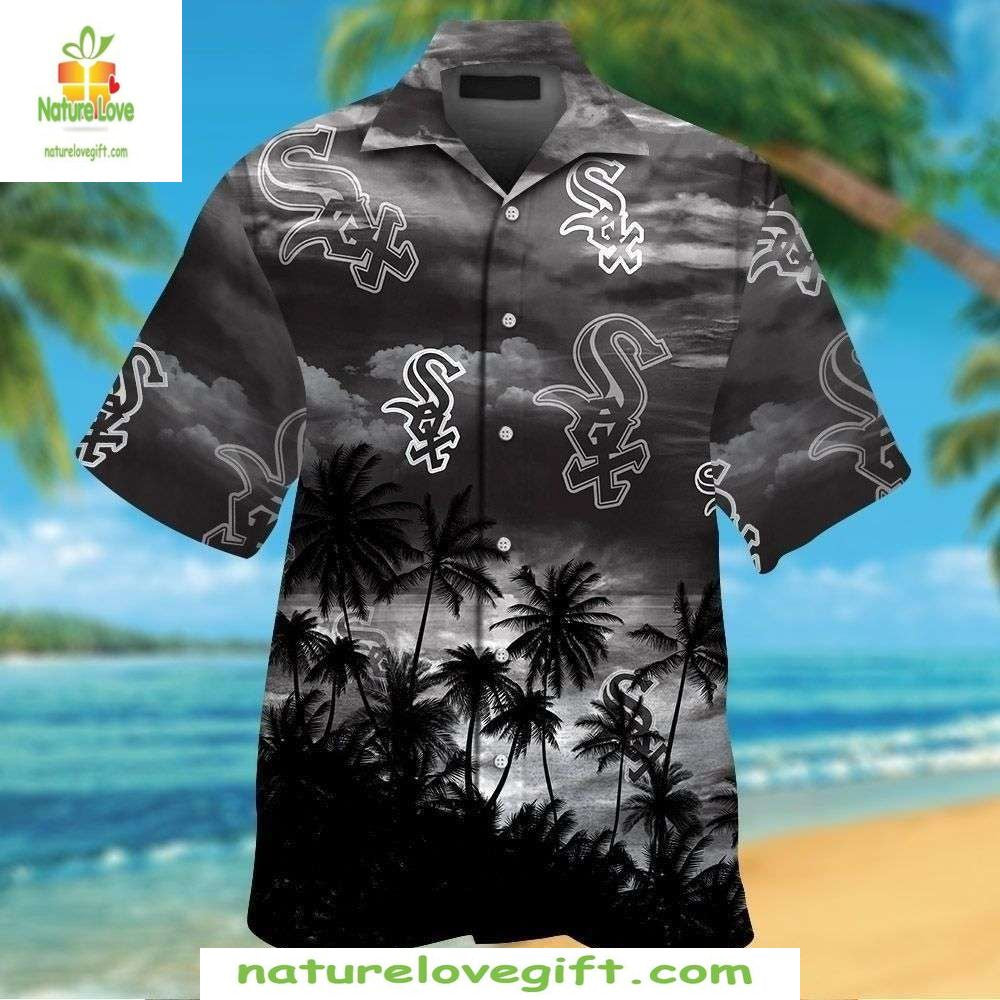 Chicago White Sox Hawaiian Shirt Stylish Baseball Sunset Palms Apparel
