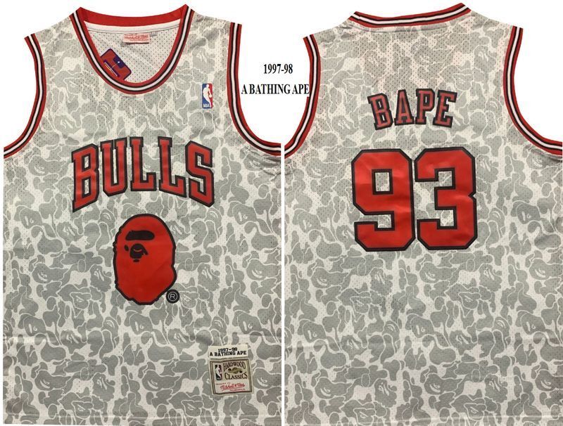 Chicago Bulls 1997-98 A BATHING APE x jersey Style 2