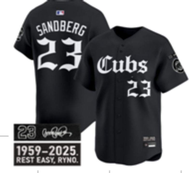 Chicago Cubs #23 Ryne Sandberg Cubs 5 Collaboration Style 2