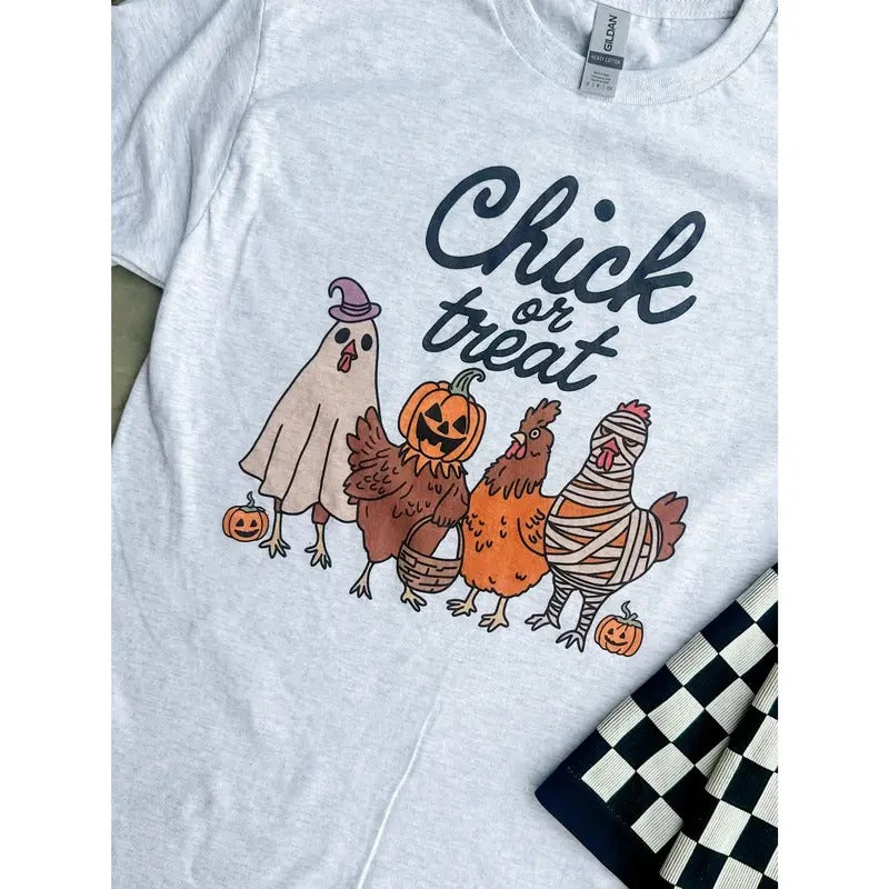 Chick Or Treat Graphic Top T-Shirts, Hoodie, Sweatshirt | InkThreadWorks.com