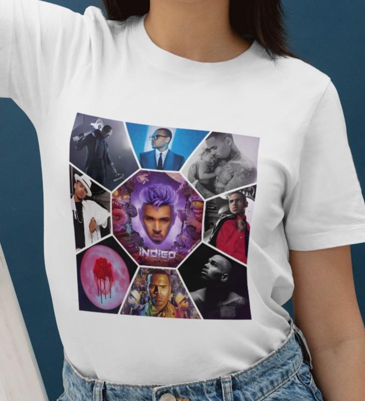 Chr1s Br0wn Albums Collage T-Shirt, Vintage Unisex Sweatshirt, Vintage Unisex Hoodie Comfort Tops Style | InkThreadWorks.com