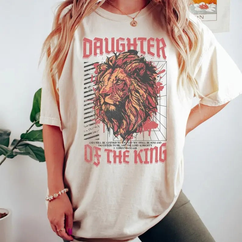 Christian Comfort Color Shirt, Daughter of the King Tee, Bible Verse Shirt, Christian Shirt, Christianity Religious...