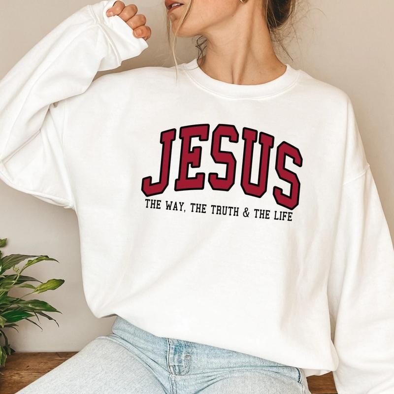 Christian Sweatshirt, Jesus Sweatshirt, Faith Sweater, Trendy Crewneck Love Like Jesus Pray , For Men, For Women...
