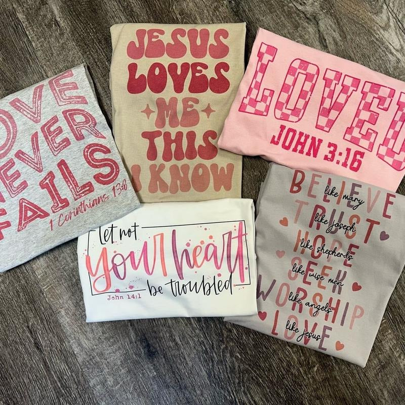 Christian Valentines Day Tees - Pink Tees - Christian T-Shirts