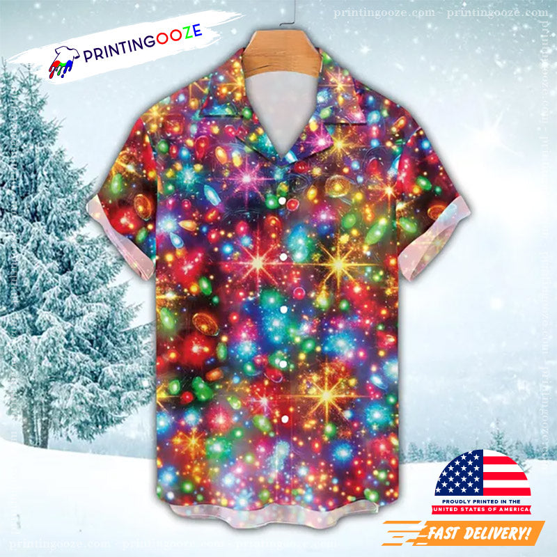 Christmas Bright Neon Lights Hawaiian Shirt