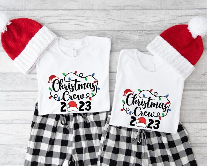 Christmas Crew 2023 T-Shirt, Family Matching Christmas Shirt, Cousin Squad Tee, Reunion Party Tee, Fam Gathering X-mas...