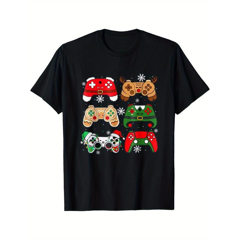 Christmas Gamer T-Shirt - Soft, Breathable, Comfortable Short Sleeve Tee for Boys and Men