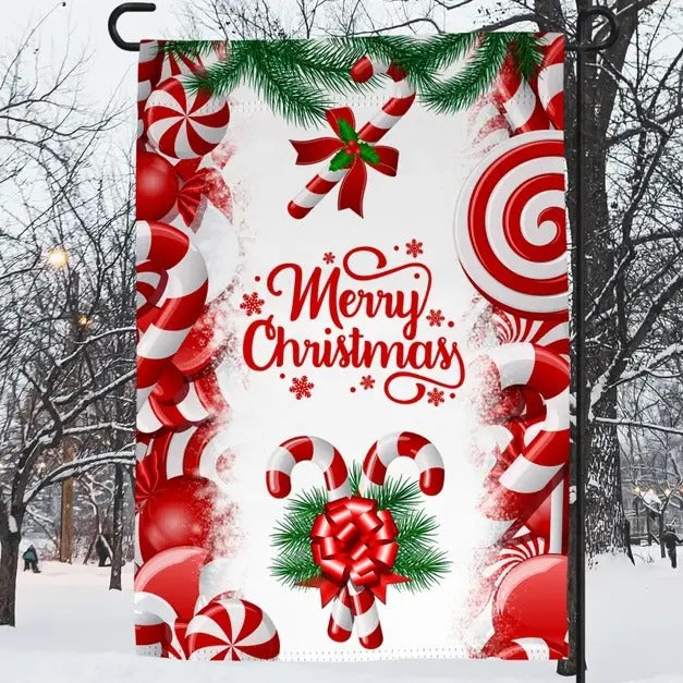Christmas Garden Flag, Merry Christmas T-Shirts, Hoodie, Sweatshirt | InkThreadWorks.com