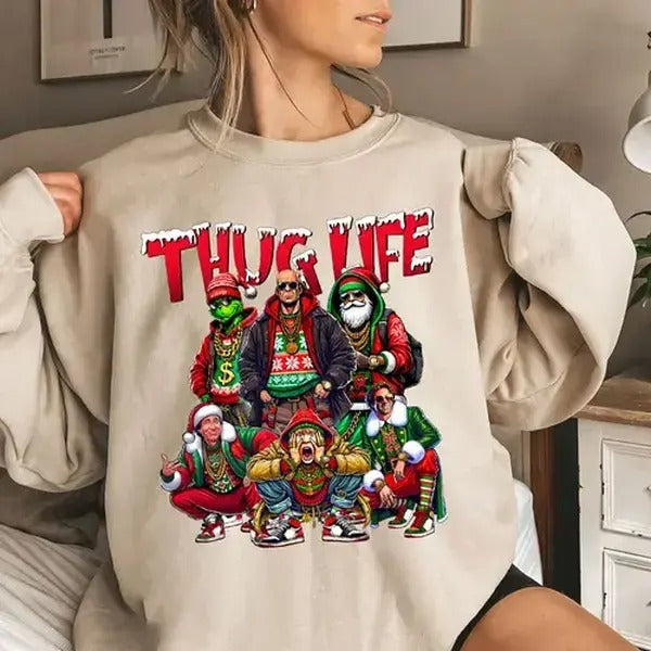 Christmas Shirt, Thug Life Christmas Shirt, Christmas Movies Shirt