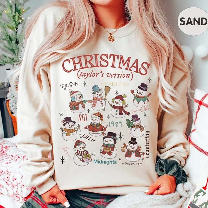 Christmas TS Version Sweatshirt, TS 1989 Sweatshirt, Swiftmas Sweatshirt, Shirt For Fan, Gift For Her, Song Lyrics Tee Hoodie