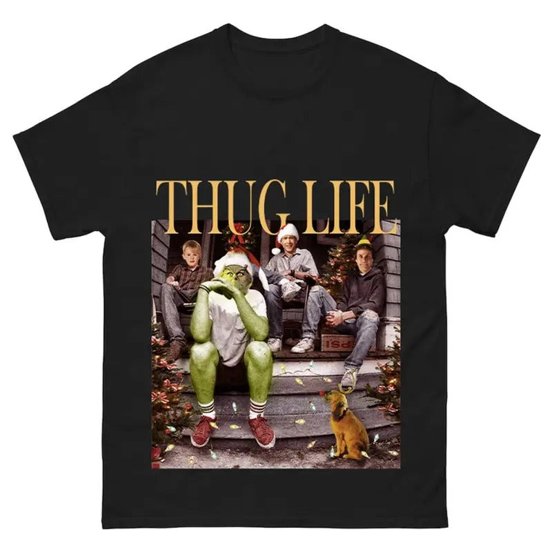 Christmas Thug Tee LifeShirt, Funny Graphic Design Tee, Perfect for Movie Buffs.