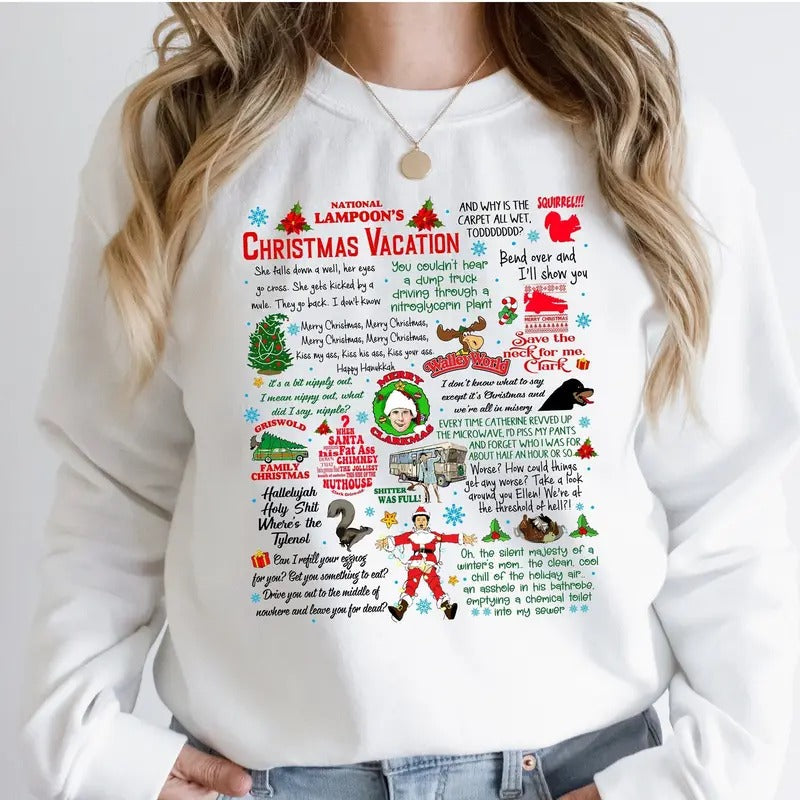 Christmas Vacation Rant Shirt, Christmas Vacation Quotes, Clark Griswold Sweatshirt, National Lampoons Vacation...