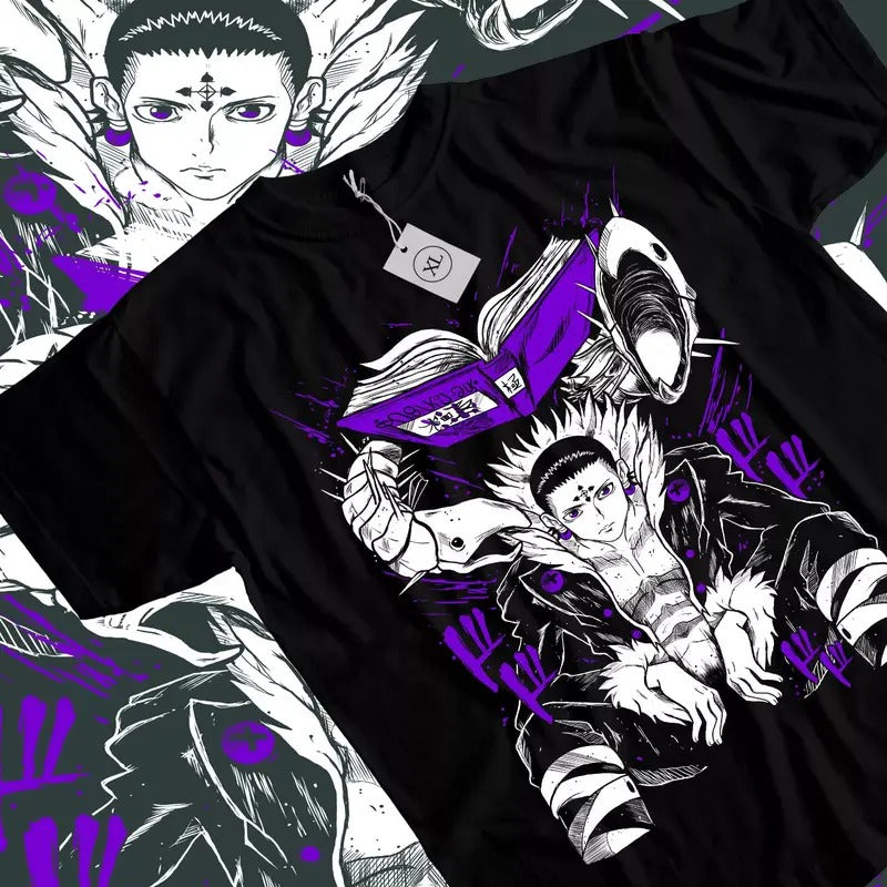 Chrollo Book Hunter X Hunter T-Shirt Manga HXH Anime Graphic Tee All Size