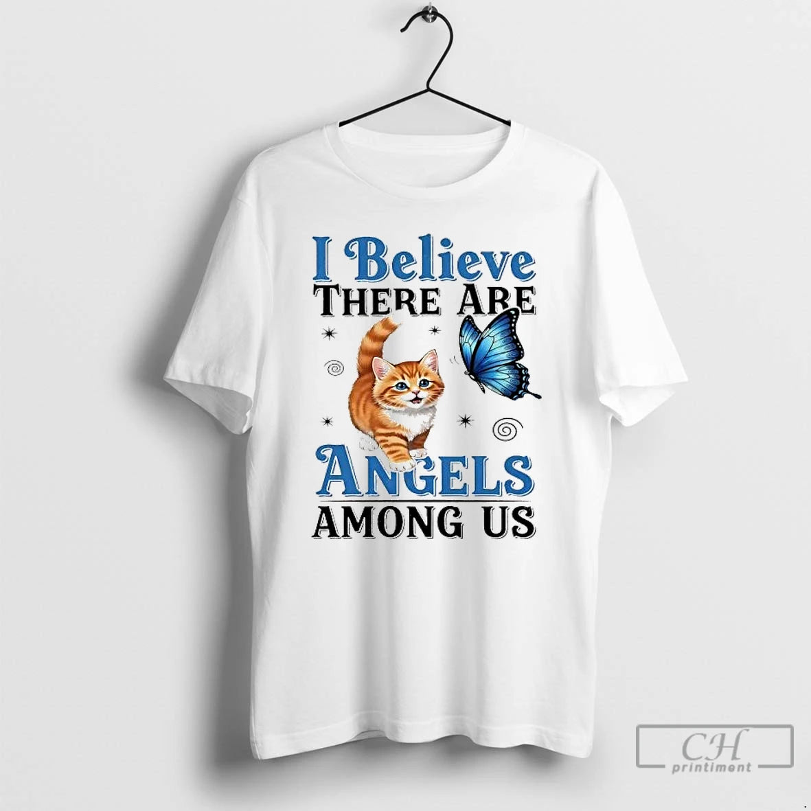 Classic Cat I Believe There Are Angels Among Us T-Shirts, Hoodie, Sweatshirt | InkThreadWorks.com