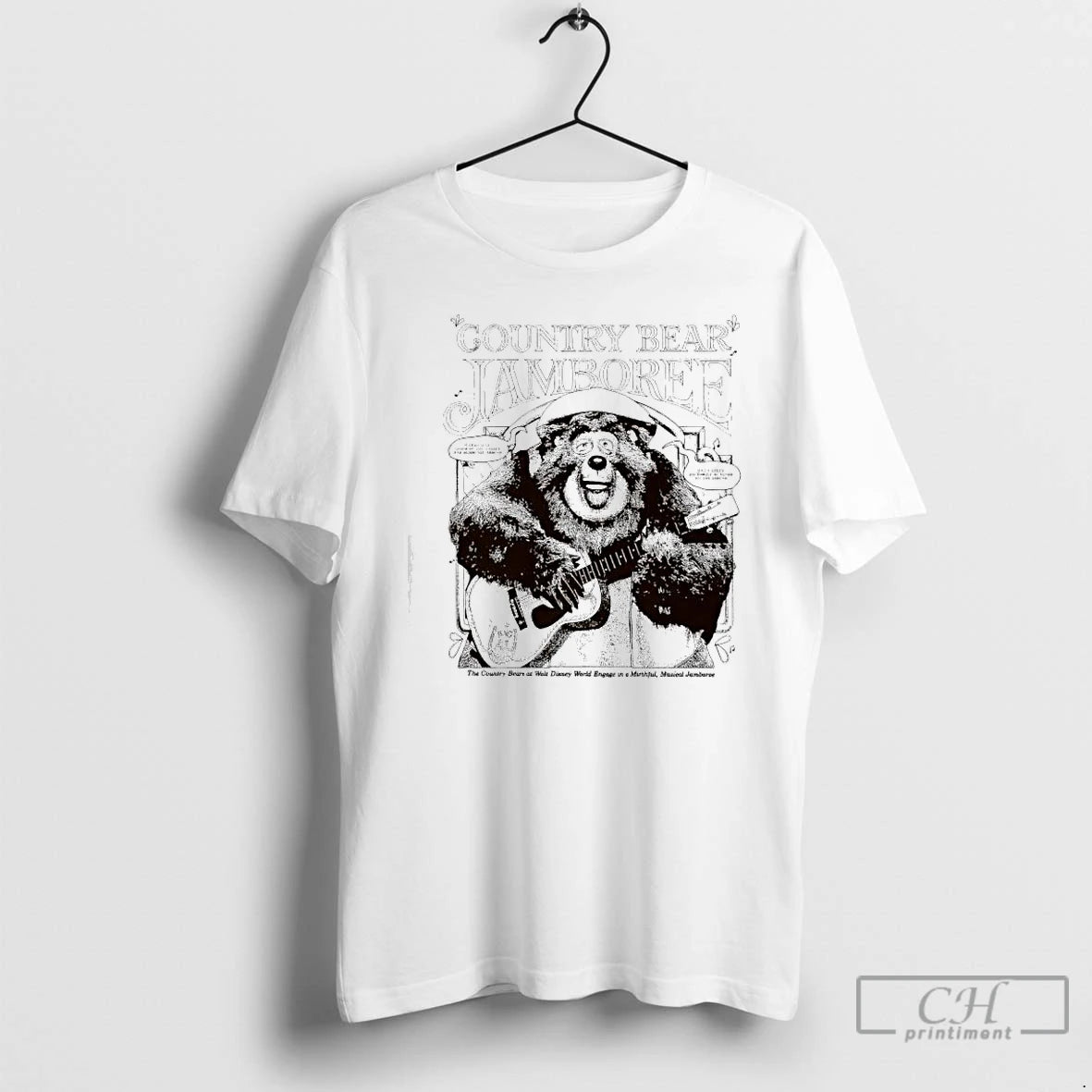 Classic Country Bear Jamboree Big Al Bear Playing A Guitar T-Shirts, Hoodie, Sweatshirt | InkThreadWorks.com