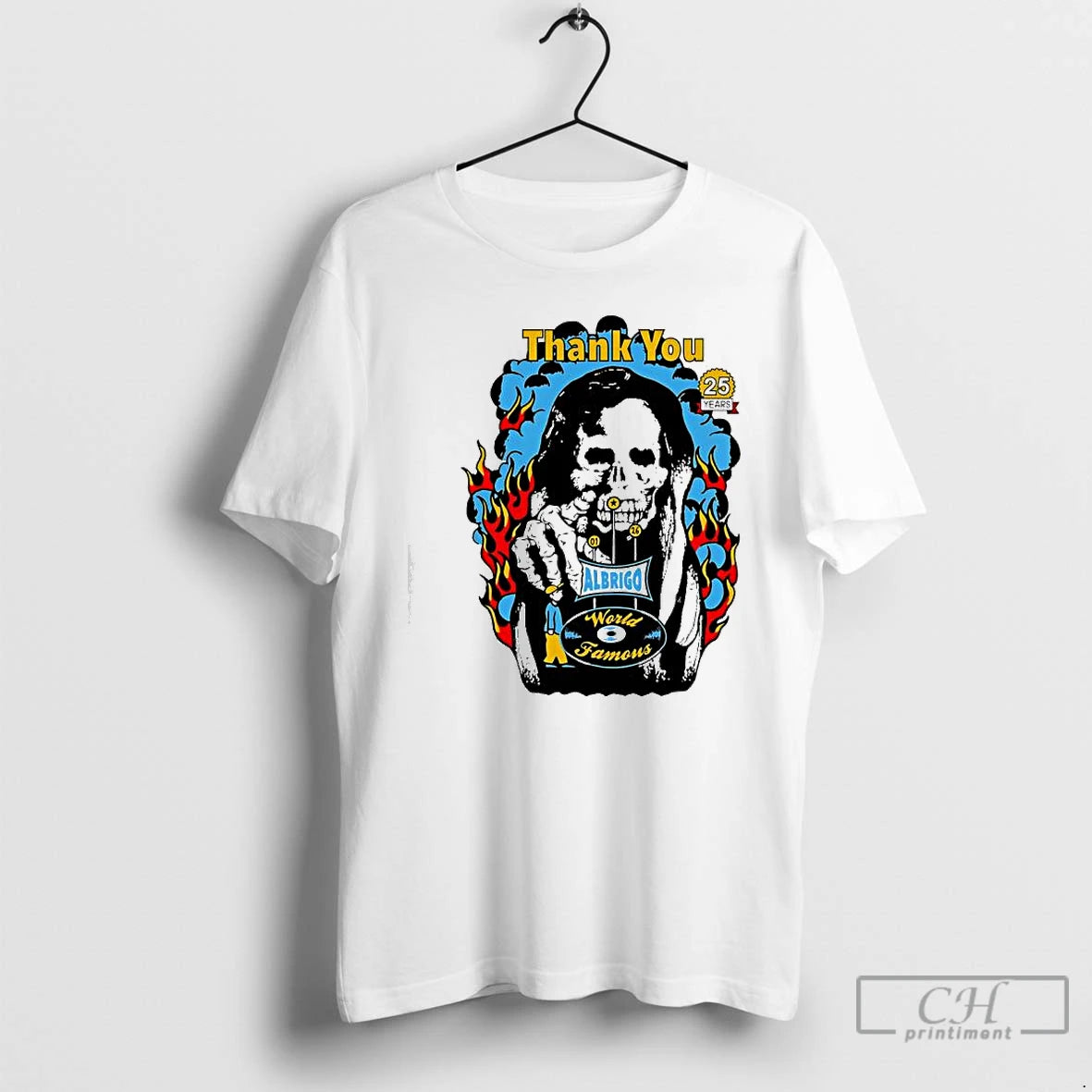 Classic Daniel Albrigo World Famous Celebrating 25 Years Thank You T-Shirts, Hoodie, Sweatshirt | InkThreadWorks.com