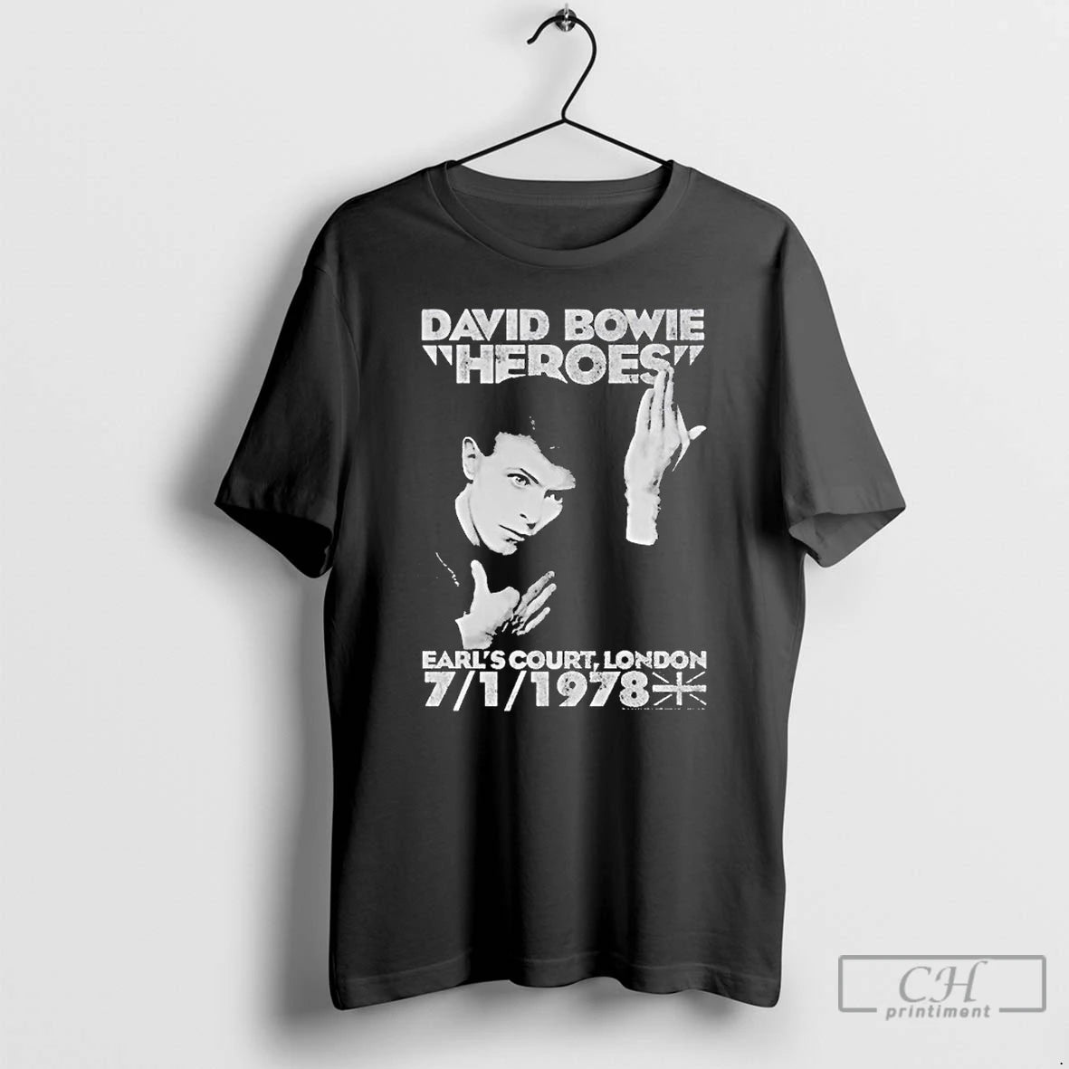 Classic David Bowie Heroes Earls Court 7 1 1978 T-Shirts, Hoodie, Sweatshirt