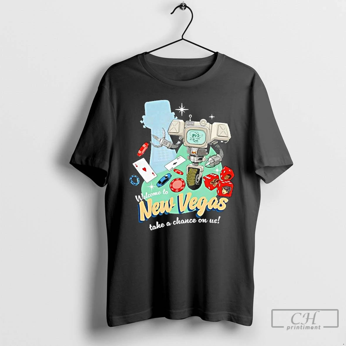 Classic Fallout Welcome To New Vegas Take A Chance On Us T-Shirts, Hoodie, Sweatshirt | InkThreadWorks.com