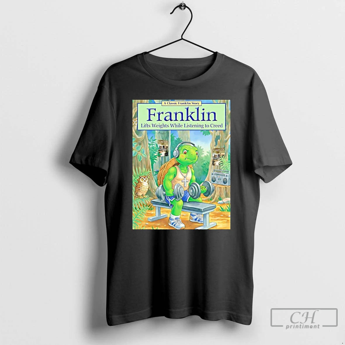 Classic Franklin Lifts Weights While Listening To Creed T-Shirts, Hoodie, Sweatshirt | InkThreadWorks.com