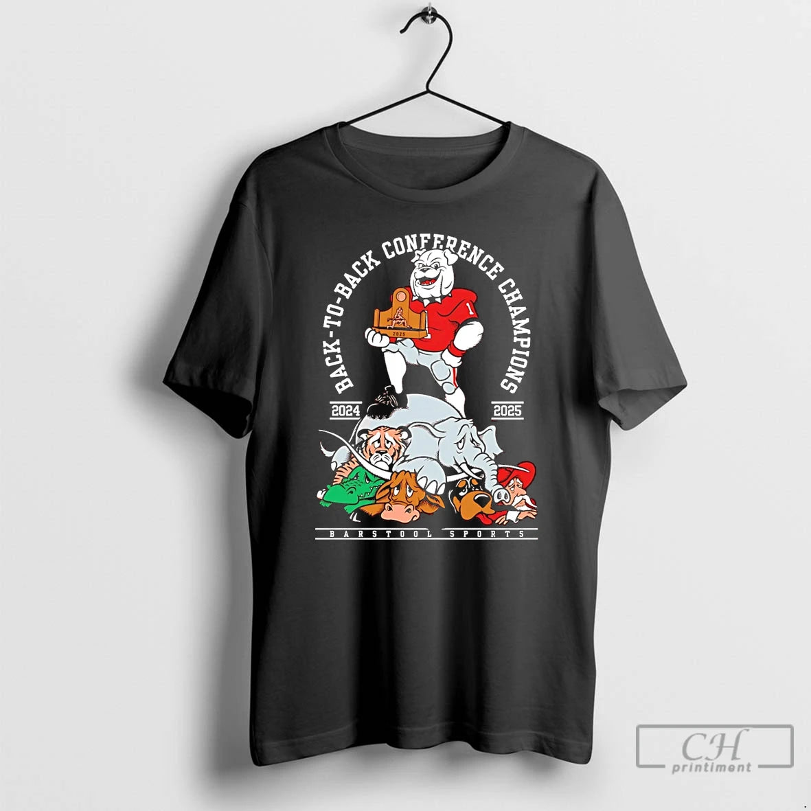 Classic Georgia Bulldogs Back To Back 2024 2025 Conference Champions T-Shirts, Hoodie, Sweatshirt | InkThreadWorks.com