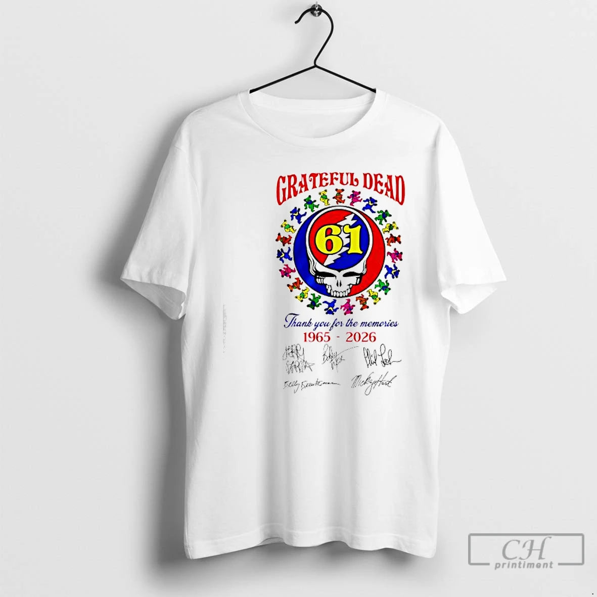 Classic Grateful Dead 61 Years 1965 2026 Thank You For The Memories Signatures T Shirts Hoodie, Sweatshirt