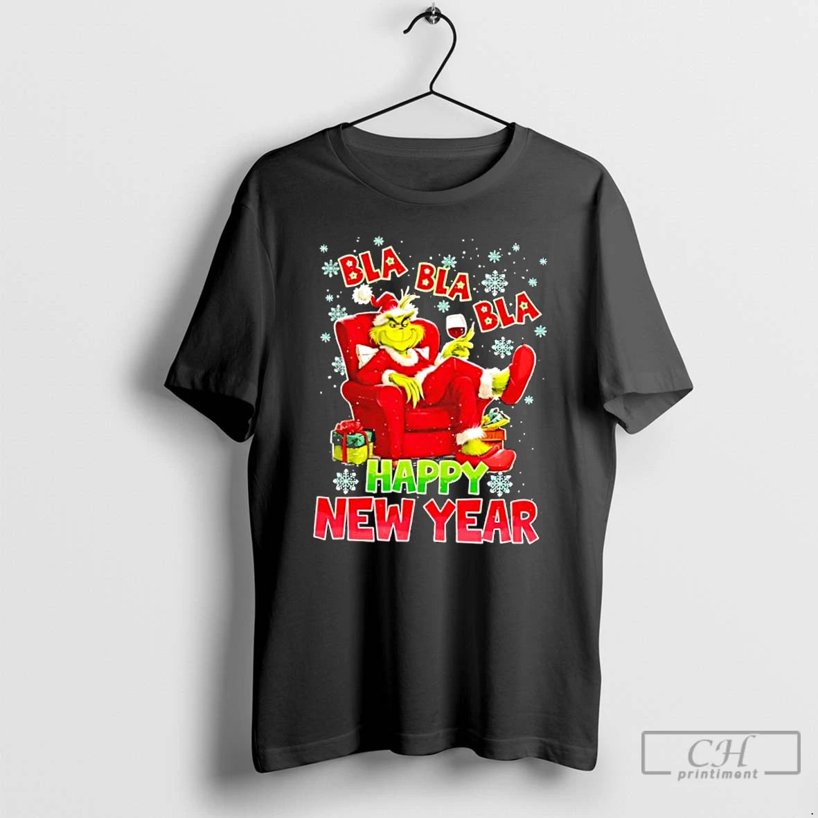 Classic Grinch Bla Bla Bla Happy New Year T-Shirts, Hoodie, Sweatshirt