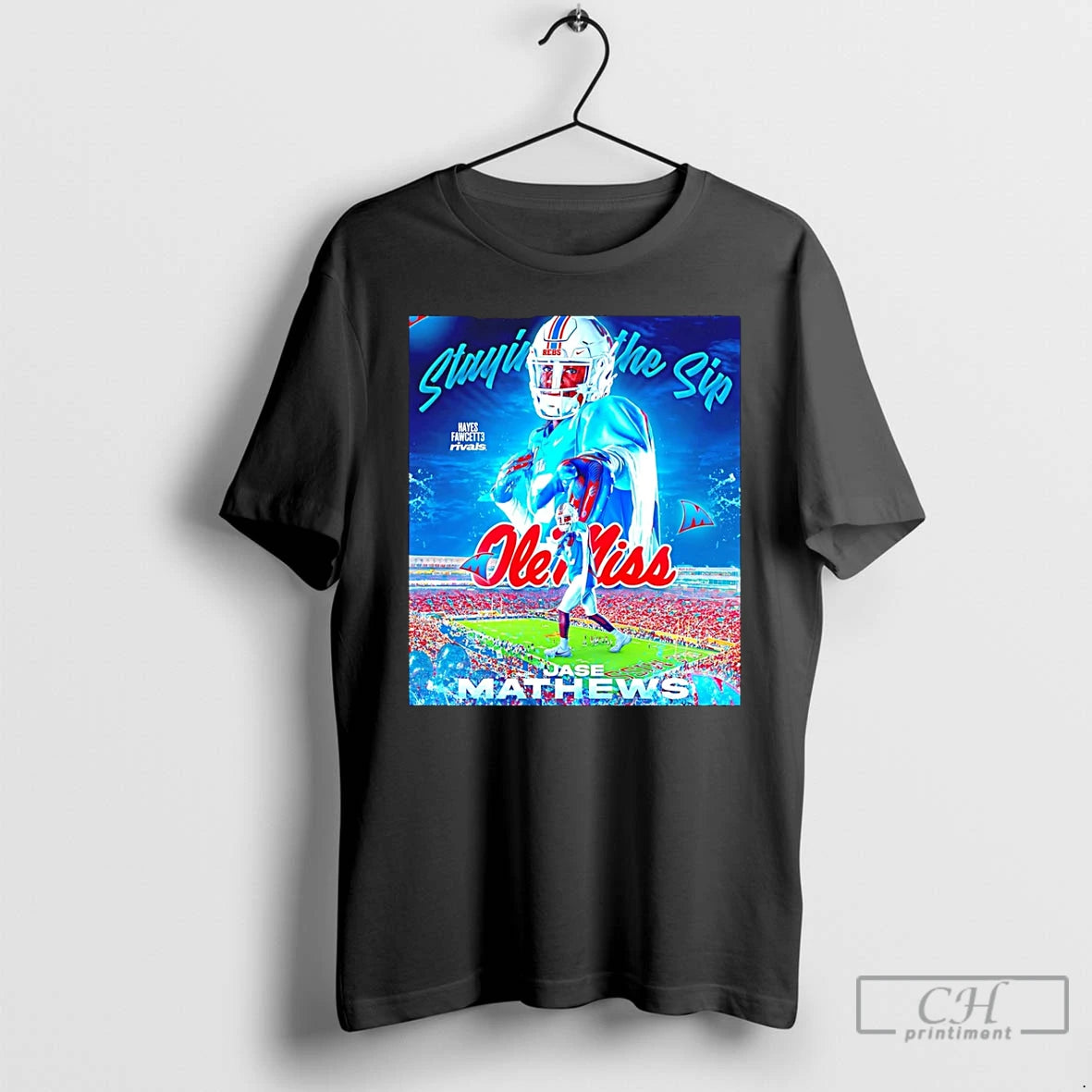 Classic Jase Mathews Ole Miss Staying The Ship Hayes Fawcett Rivals T-Shirts, Hoodie, Sweatshirt | InkThreadWorks.com