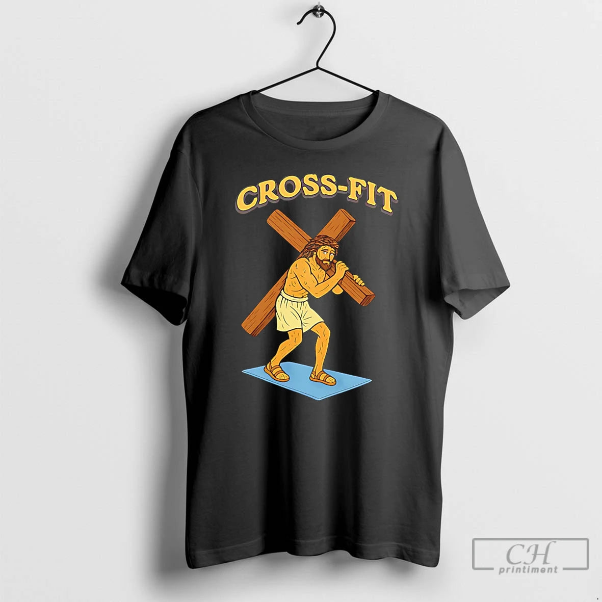 Classic Jesus Cross Fit Cartoon